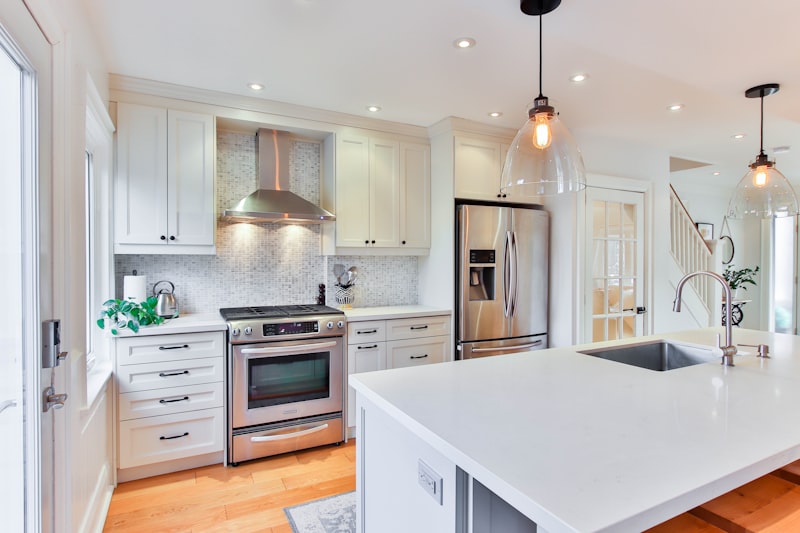A run of fitted units and worktop